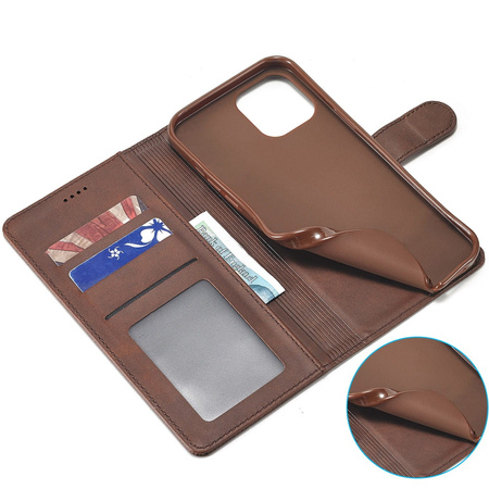 Etui Bizon Case Wallet do iPhone 13 Mini, brązowe