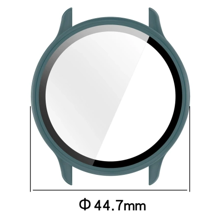 Etui ze szkłem do zegarka Bizon Case+Glass Watch do Garmin Vivoactive 6, zielone