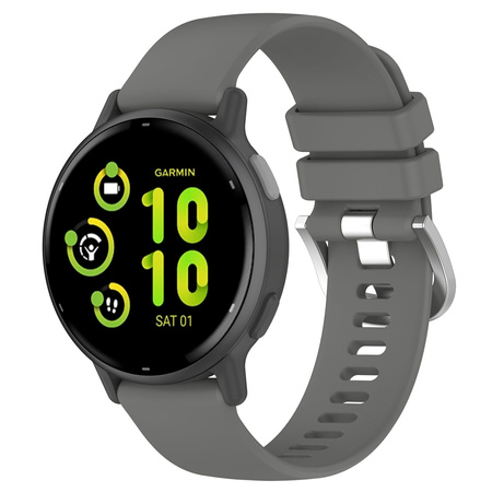 Pasek Bizon Strap Watch Silicone Pro do Garmin Vivoactive 5, szary