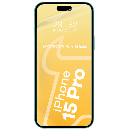 Folia matowa Bizon Glass Hydrogel Sun do iPhone 15 Pro, 2 sztuki