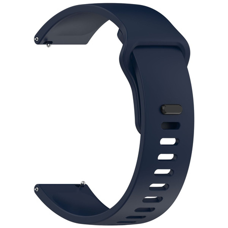 Pasek silikonowy do smartwatcha, Bizon Strap Watch Silicone Pro H, Quick Release 22 mm, granatowy