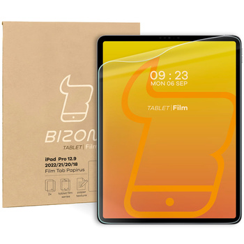 Folia imitująca papier Bizon Film Tab Papirus do iPad Pro 12.9 2022/2021/2020/2018, 2 sztuki