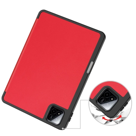 Etui z klapką Bizon Case Tab Lizard do Xiaomi Pad 7 / 7 Pro, czerwone
