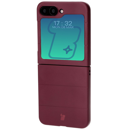 Pancerne etui Bizon Case Tur do Galaxy Z Flip6, ciemnofioletowe