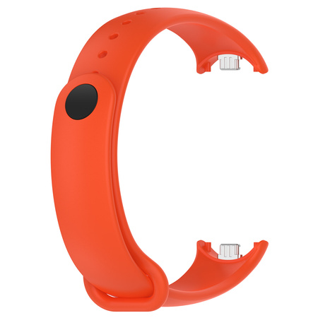 Silikonowy pasek Bizon Strap Watch Dots do Xiaomi Smart Band 10 / 9 / 9 NFC / 8, pomarańczowy