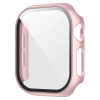 Etui ze szkłem do zegarka Bizon Case+Glass Watch do Apple Watch SE 3 / SE 2 / SE / 6 / 5 / 4 (40 mm), różowozłote