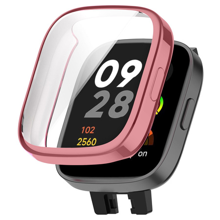 Etui Bizon Case Watch Felipe do Xiaomi Redmi Watch 3, różowe