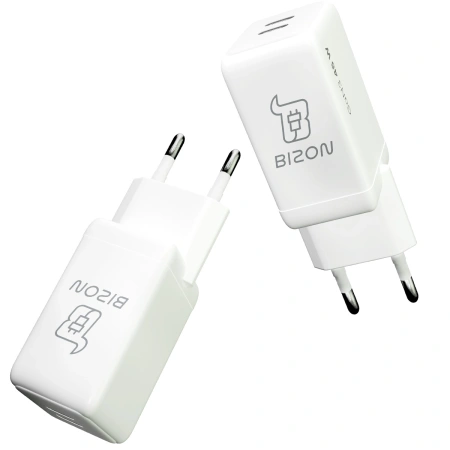 Ładowarka sieciowa Bizon Charger VT-36B, 45 W, 2x USB-C PD, QC 4.0, GAN3, biała
