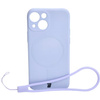 Etui Bizon Case Silicone MagSafe Sq do Apple iPhone 13 Mini, jasnofioletowe