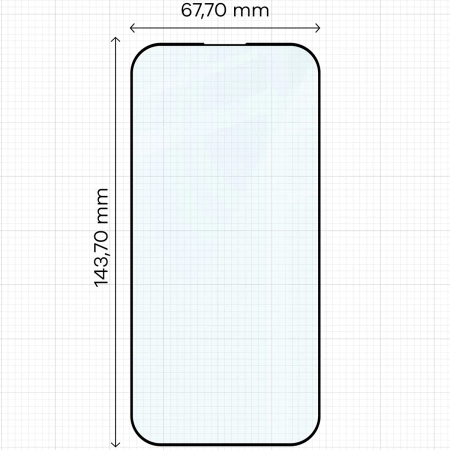 Szkło hartowane Bizon Glass Edge Duo do iPhone 15 Pro, czarna ramka, 2 sztuki