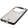 Etui Bizon Case Angelo do Vivo X200 Pro, półprzezroczyste z czarną ramką