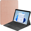 Etui Bizon Case Tab Croc do Microsoft Surface Pro 8, różowozłote