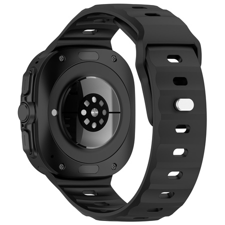 Silikonowy pasek Bizon Strap Watch Silicone G do Galaxy Watch Ultra 2 / 1, czarny