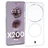 Etui z pierścieniem magnetycznym Bizon Case CrystalO do Vivo X200 Pro, przezroczyste