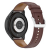 Pasek skórzany do smartwatcha, Bizon Strap Watch Casual, Quick Release 22 mm, ciemnobrązowy