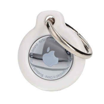 Etui Bizon Case Locator Keychain do Apple AirTag, białe