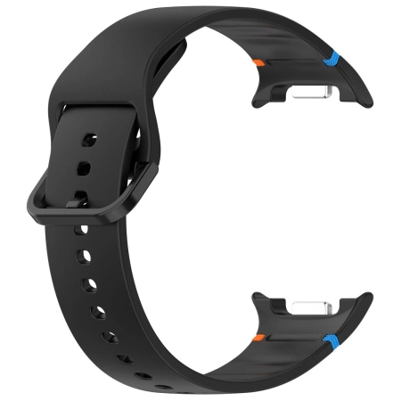 Silikonowy pasek Bizon Strap Watch Silicone G do Galaxy Watch 8 40 mm / 44 mm / 8 Classic 46 mm, czarny