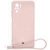 Etui Bizon Case Silicone Sq do Xiaomi Poco M5S / Redmi Note 10/10S, jasnoróżowe