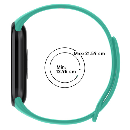 Pasek Bizon Strap Watch Dots do Xiaomi Mi Smart Band 8, ciemno-miętowy