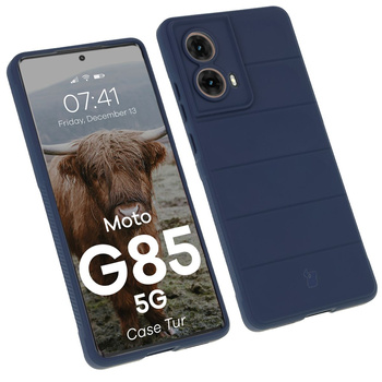 Pancerne etui Bizon Case Tur do Motorola Moto G85 5G, granatowe