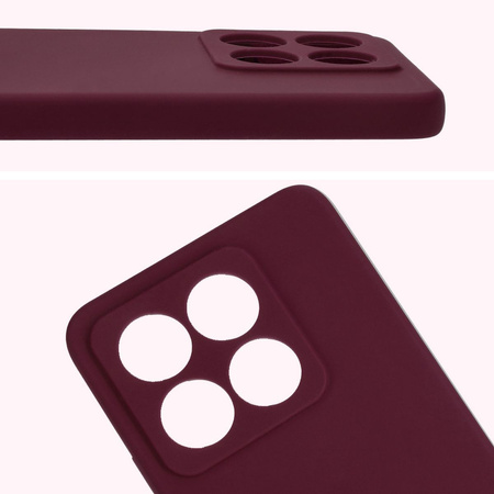 Silikonowe etui Bizon Soft Case do Xiaomi 14T, ciemnofioletowe