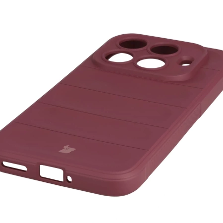 Pancerne etui Bizon Case Tur do Xiaomi 15T Pro, burgundowe