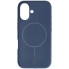Silikonowe etui z pierścieniem magnetycznym Bizon Soft Case Magnetic do iPhone 16, granatowe