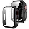 Etui ze szkłem Bizon Case, Case + Glass Set Apple Watch 8/7 41mm, czarne