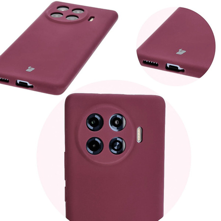 Silikonowe etui Bizon Soft Case do Tecno Spark 20 Pro+, ciemnofioletowe
