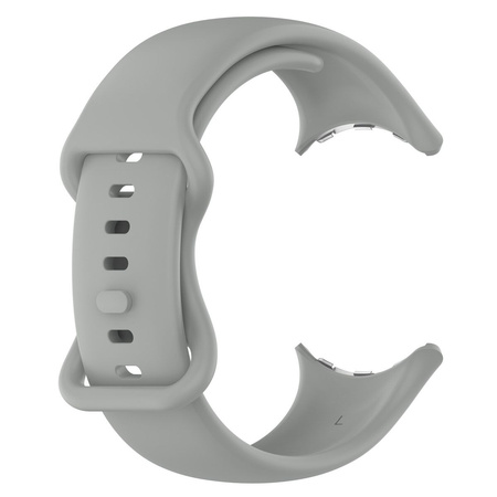 Silikonowy pasek Bizon Strap Watch Silicone S do Google Pixel Watch 3/Watch 2/Watch 1 41mm, szary