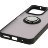 Etui z uchwytem na palec Bizon Case Hybrid Ring do Xiaomi Redmi 13 4G, przydymione z czarną ramką