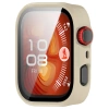 Etui ze szkłem do zegarka Bizon Case+Glass Watch do Huawei Watch Fit 4 Pro, beżowe
