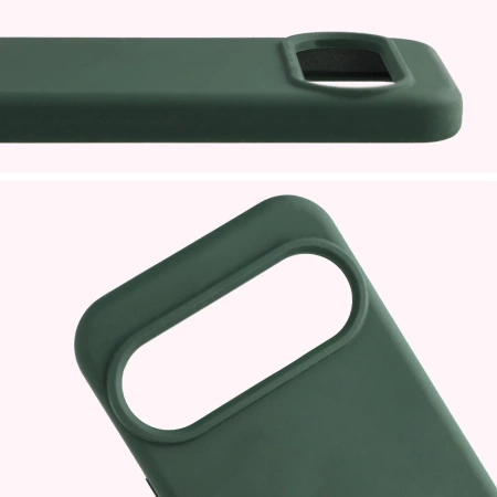 Silikonowe etui Bizon Soft Case do Google Pixel 10 / 10 Pro, ciemnozielone