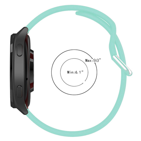 Pasek silikonowy do smartwatcha, Bizon Strap Watch Silicone Pro N, Quick Release 22 mm, turkusowy