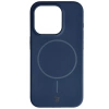 Silikonowe etui z pierścieniem magnetycznym Bizon Soft Case Magnetic do iPhone 15 Pro, granatowe