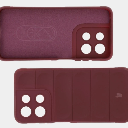 Pancerne etui Bizon Case Tur do Motorola Moto G15 / G15 Power, burgundowe