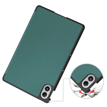 Etui z klapką Bizon Case Tab Croc do Xiaomi Redmi Pad 2 Pro, ciemnozielone