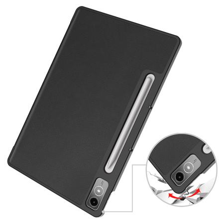 Etui Bizon Case Tab Croc do Lenovo Tab P12 12.7 TB 370, czarne