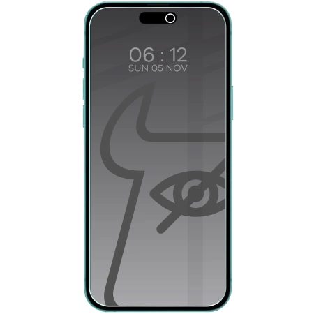 Prywatyzujące szkło hartowane Bizon Glass Clear Shadow do  iPhone 16/15/15 Pro, przyciemniane
