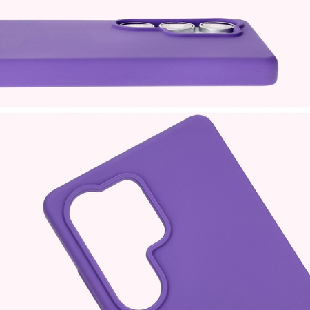 Silikonowe etui Bizon Soft Case do Galaxy S25 Ultra, fioletowe