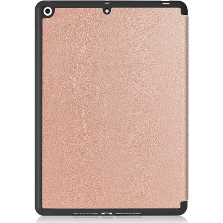 Etui Bizon Case Tab Lizard do Apple iPad 9/8/7 10.2 2021/2020/2019, różowozłote