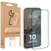 Etui z pierścieniem magnetycznym + szkło hartowane Bizon MatteO Pack do Google Pixel 10 / 10 Pro, przydymione-jasnoróżowe