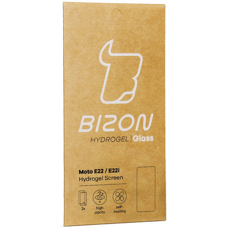Folia hydrożelowa na ekran Bizon Glass Hydrogel Front Duo do Motorola Moto E22 / E22i, 2 sztuki