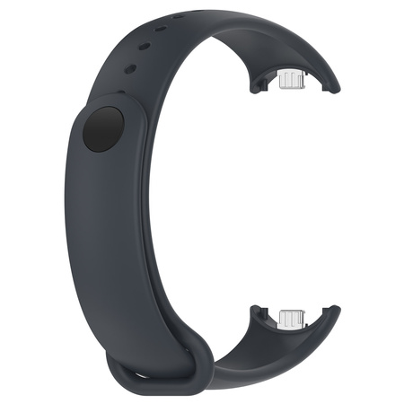 Silikonowy pasek Bizon Strap Watch Silicone do Xiaomi Smart Band 9 / 9 NFC / 8, ciemnoszary