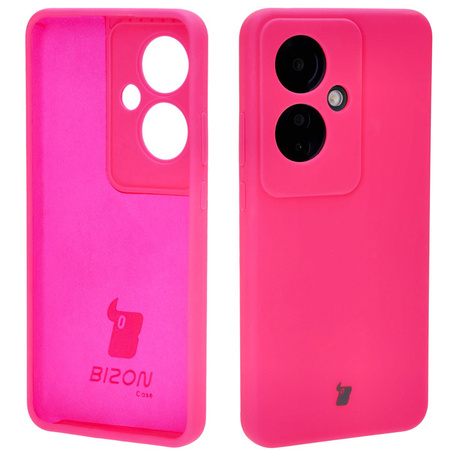 Silikonowe etui Bizon Soft Case do Oppo Reno11 F 5G, neonowo-różowe