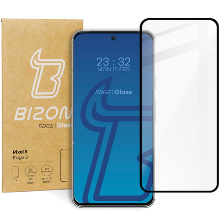 Szkło hartowane Bizon Glass Edge 2 do Pixel 8, czarne