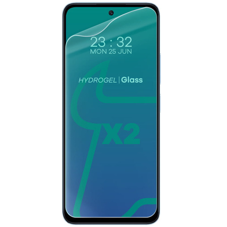 Folia hydrożelowa na ekran Bizon Glass Hydrogel Front Duo do Redmi 12, 2 sztuki