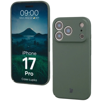 Etui Bizon Case Łupka do iPhone 17 Pro, zielone