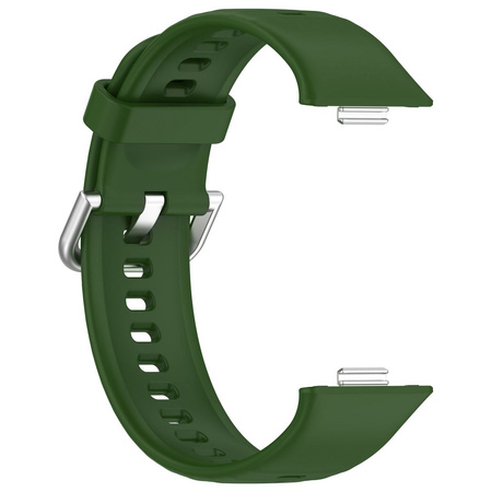 Pasek Bizon Strap Watch Silicone Pro SR do Huawei Watch Fit 4 / 4 Pro / 3, ciemnozielony