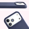 Silikonowe etui Bizon Soft Case do iPhone 17 Pro Max, ciemnoniebieskie